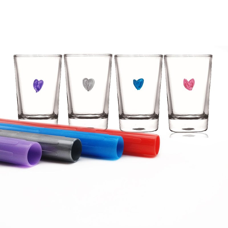 CNYMANY ANIN 8 Pcs of Wine Glass Markers, CNYMANY Erasable Washable Name It Marker Pens for Glassware Window - 8 Colors - Image 5